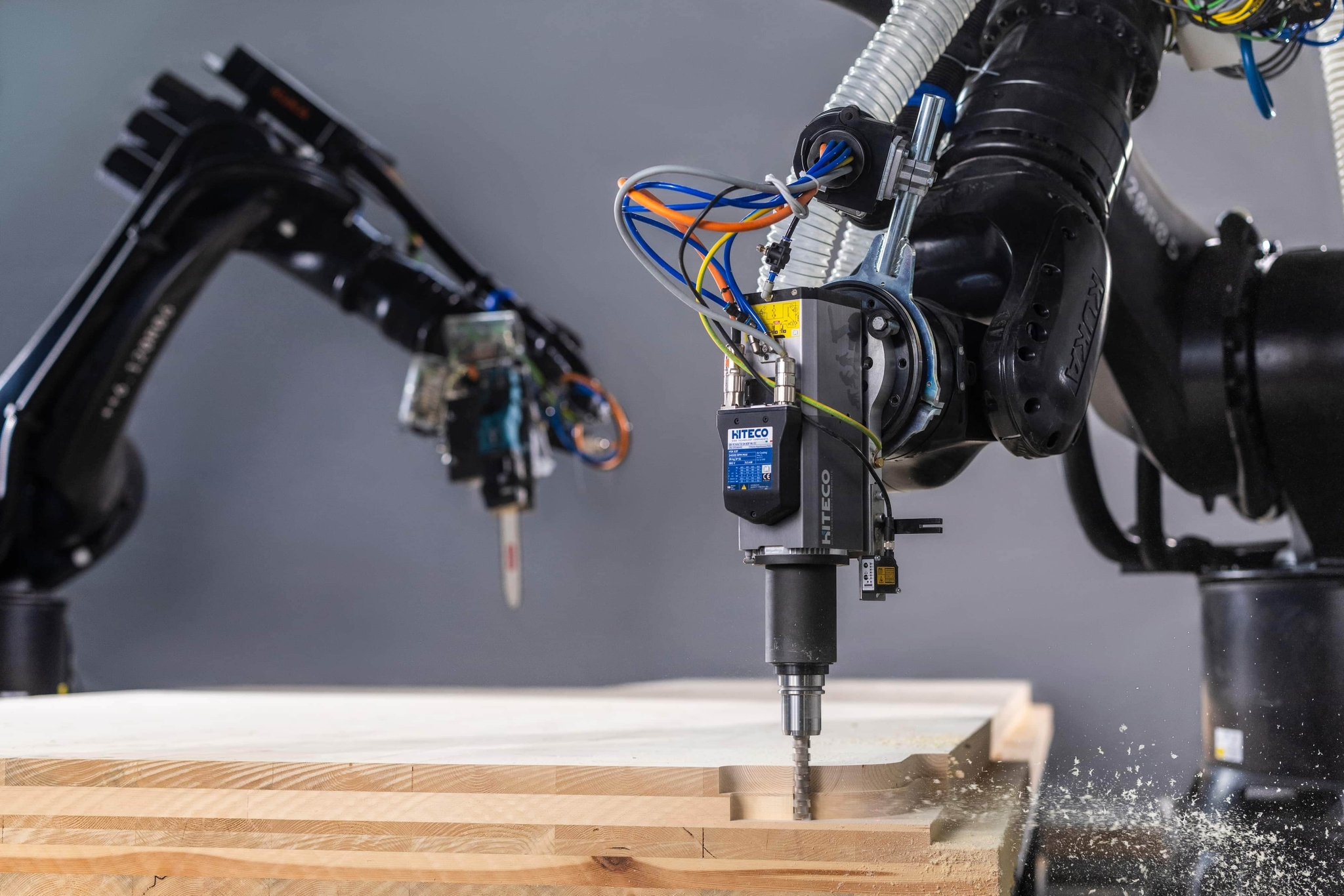 Robot-powered timber production